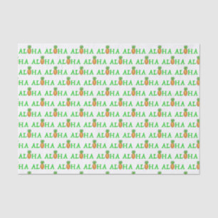 Papier Mousseline ALOHA Tropical Island Hawaiian Pineapple Hawaii