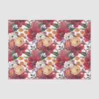 Amaryllis et Chrysanthèmes Motif floral