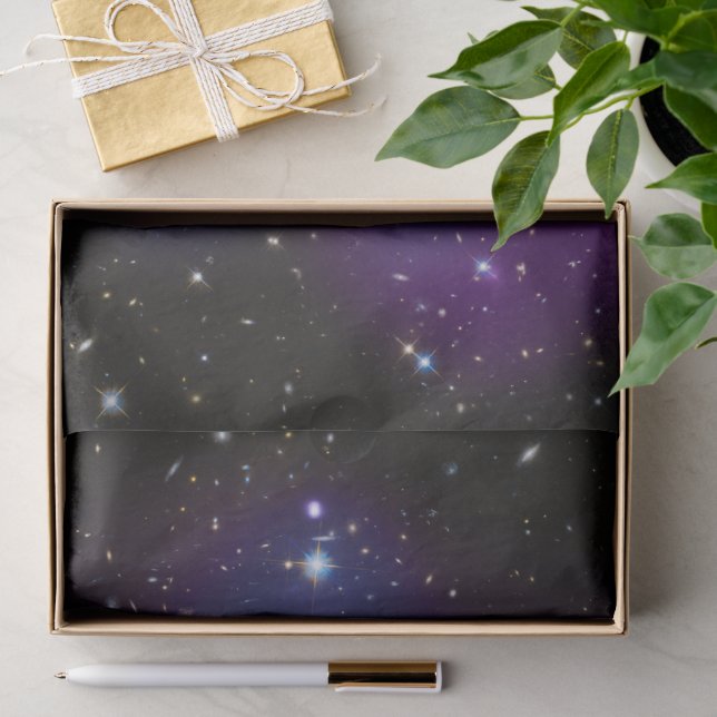 Papier Mousseline Amas de galaxies violettes Photo céleste (Cadeau)
