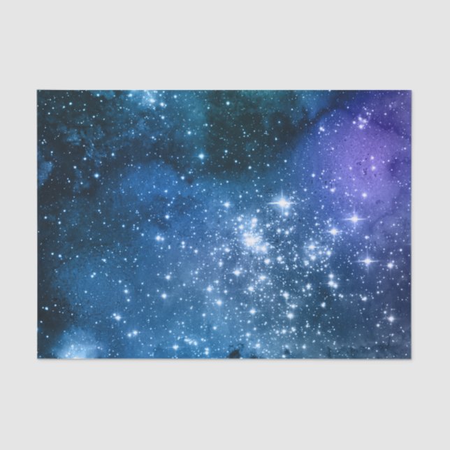 Papier Mousseline Amateurs de galaxie Starry Space Blue Sky White Sp (Recto)