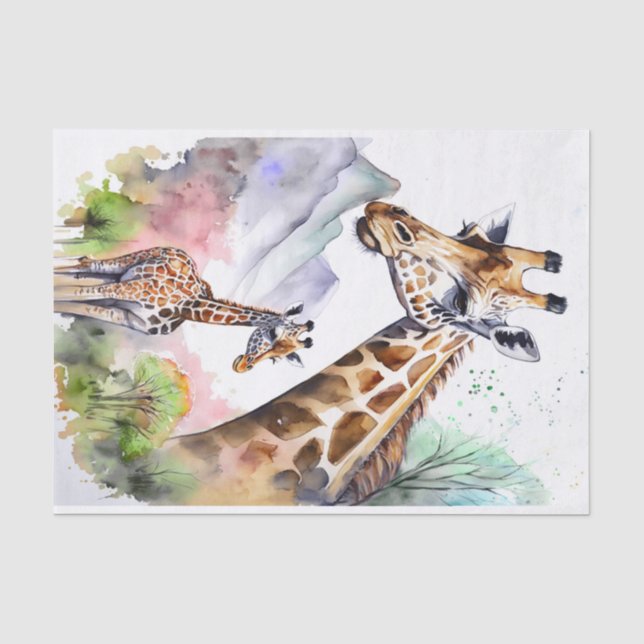 Papier Mousseline Amateurs de girafe de la jungle de découpage (Recto)