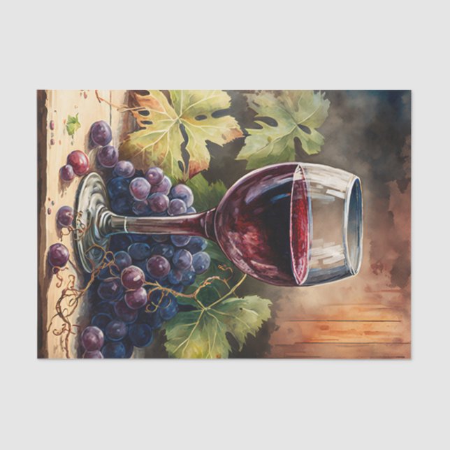 Papier Mousseline Amateurs de vin de découpage (Recto)