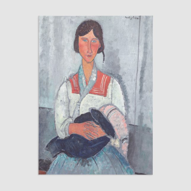 Papier Mousseline Amedeo Modigliani - Femme tzigane avec bébé (Créateur téléchargé)