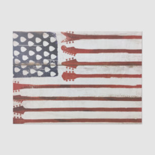 Papier Mousseline American Flag patriotique guitare thème musical