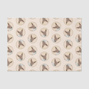 Papier Mousseline American Hairless Terrier Tan Peinture Chien Art