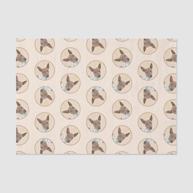 Papier Mousseline American Hairless Terrier Tan Peinture Chien Art (Recto)