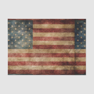 Papier Mousseline americana rustique, drapeau des Etats-Unis,