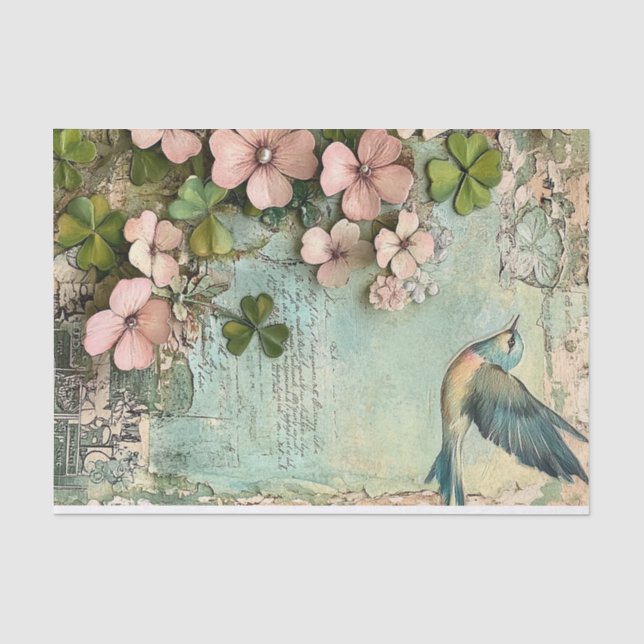 Papier Mousseline Amis chanceux et amis plumes (Recto)