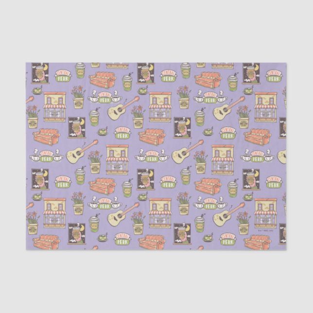 Papier Mousseline AMIS™ | Motif d'icône violet (Recto)