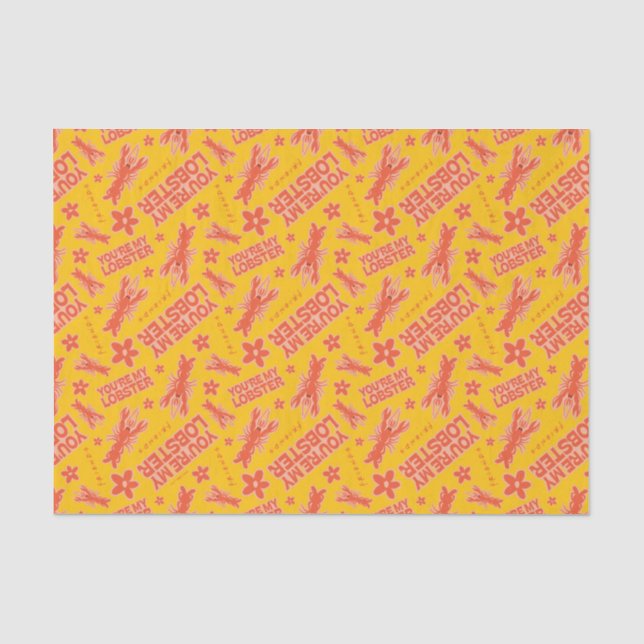 Papier Mousseline AMIS™ | Vous êtes mon homard Motif vibrant (Recto)