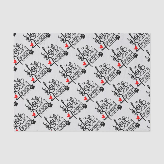 Papier Mousseline Amour avec 4 jambes (Recto)