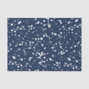 Papier Mousseline Amour & Lumière    Joli Hanukkah Bokeh Bleu Marine