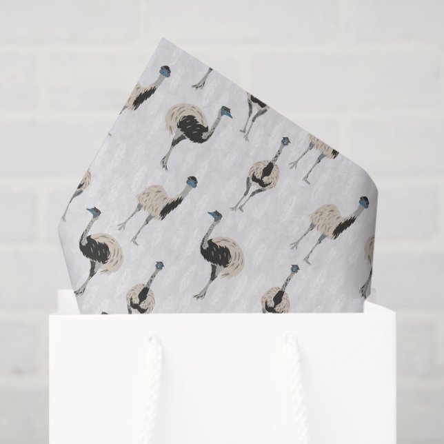 Papier Mousseline Amoureux des oiseaux d'Emus (Sac cadeau)