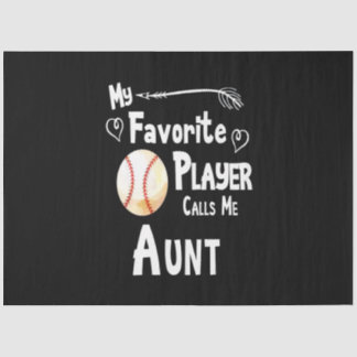 Papier Mousseline Amoureux du baseball | Mon Joueur favori m'appelle