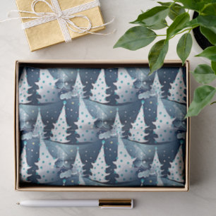 Papier Mousseline Amusant Abstrait scandinave moderne Pine Tree Moti