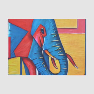 Papier Mousseline Amusant Artsy Abstrait Little Elephant