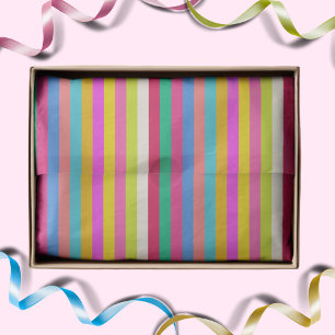 Papier Mousseline Amusant Moderne Bright Stripes Multicolor Maximali