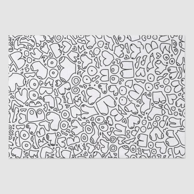 Papier Mousseline Amusant motif mammaire adulte (Recto)
