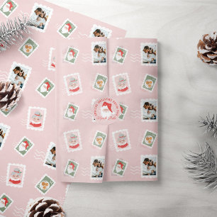Papier Mousseline Amusants Photos de famille Noël Postage Timbre col
