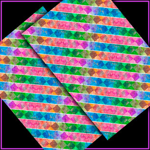 Papier Mousseline [Amusez-vous avec les rayures] Motif #5a À damiers
