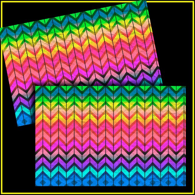 Papier Mousseline [Amusez-vous avec les rayures] Motif #7a Découpage (Créateur téléchargé)
