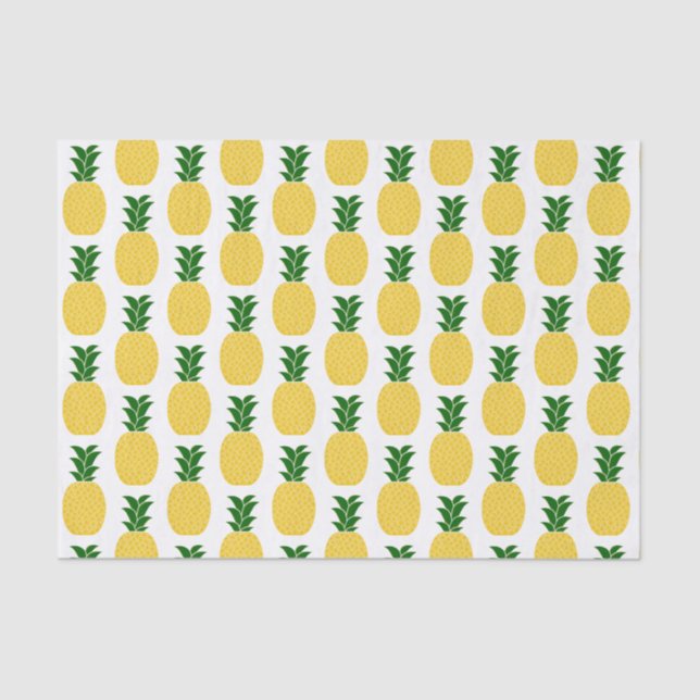 Papier Mousseline Ananas jaune (Recto)