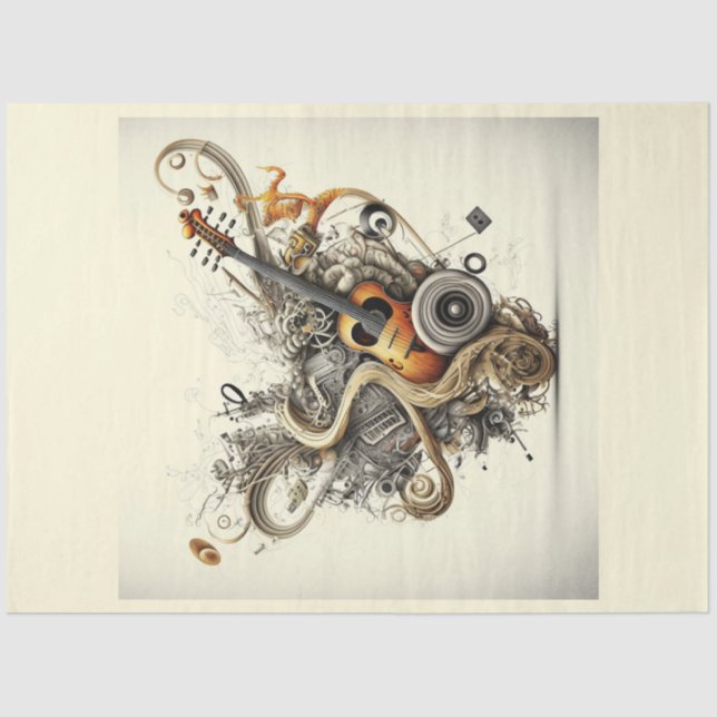 Papier Mousseline Anatomie de la série musicale Design 2 (Recto)