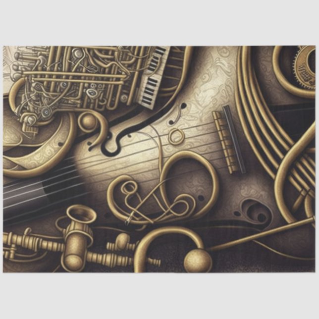 Papier Mousseline Anatomie de la série musicale Design 5 (Recto)