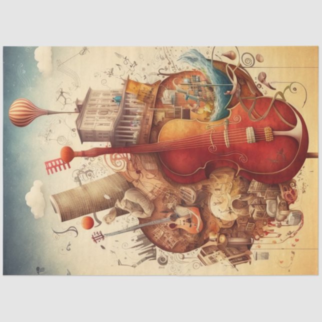 Papier Mousseline Anatomie de la série musicale Design 9 (Recto)