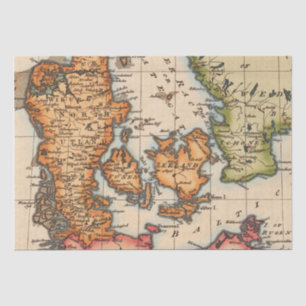 Papier Mousseline Ancien Motif de cartes