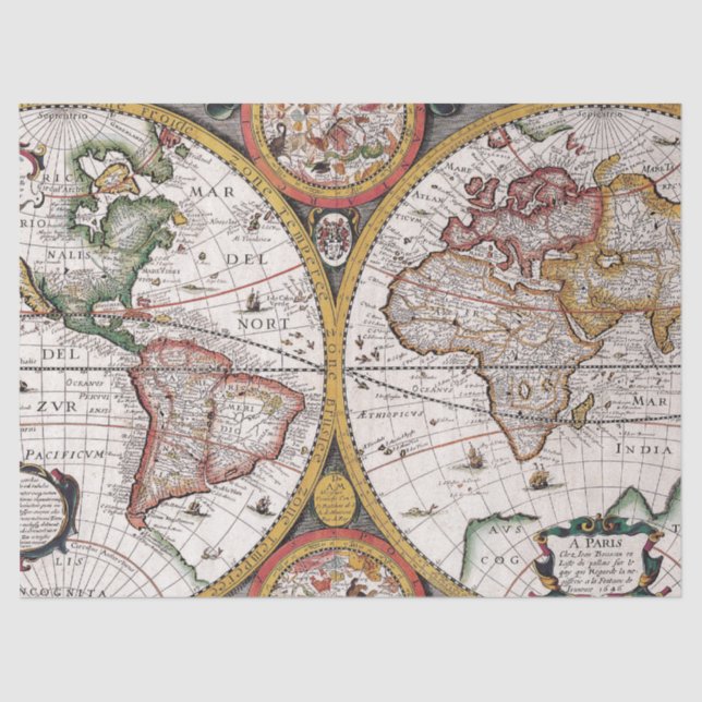 Papier Mousseline Ancienne carte série 1 Design 9 (Recto)