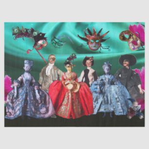 PAPIER MOUSSELINE ANCIENS PETITS ITALIENS, MASQUÉRADE DE FÊTE