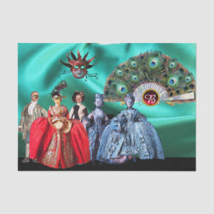 PAPIER MOUSSELINE ANCIENS PETITS ITALIENS, MASQUÉRADE DE FÊTE