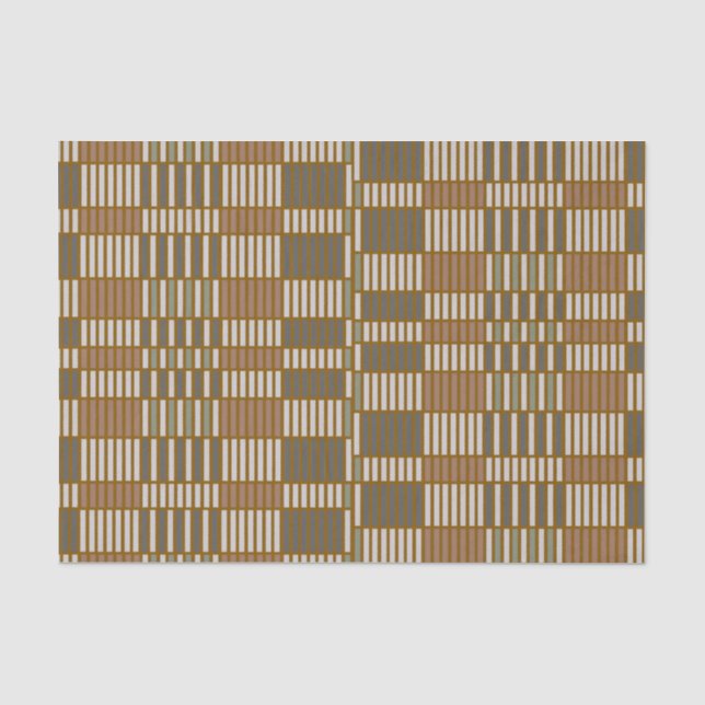Papier Mousseline Andrea Brand #6 Bars Brown Mid Century Moderne  (Recto)