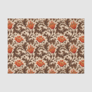 Papier Mousseline Anémone, beige, brun et rouille de William Morris