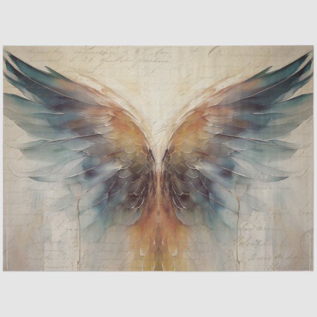 Papier Mousseline Ange Ailes 2 Ethérée Impressionnisme Abstrait (Recto)