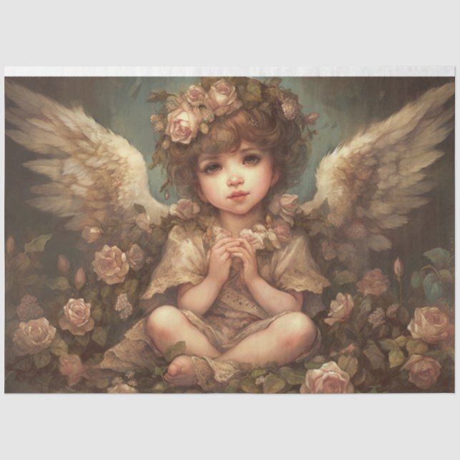Papier Mousseline Ange enfant (Recto)