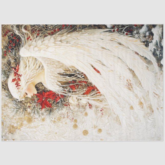 Papier Mousseline Angel dans l'arbre (Recto)