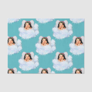 Papier Mousseline Angel dans les nuages 2-Lt Turquoise-TISSUE PAPE D