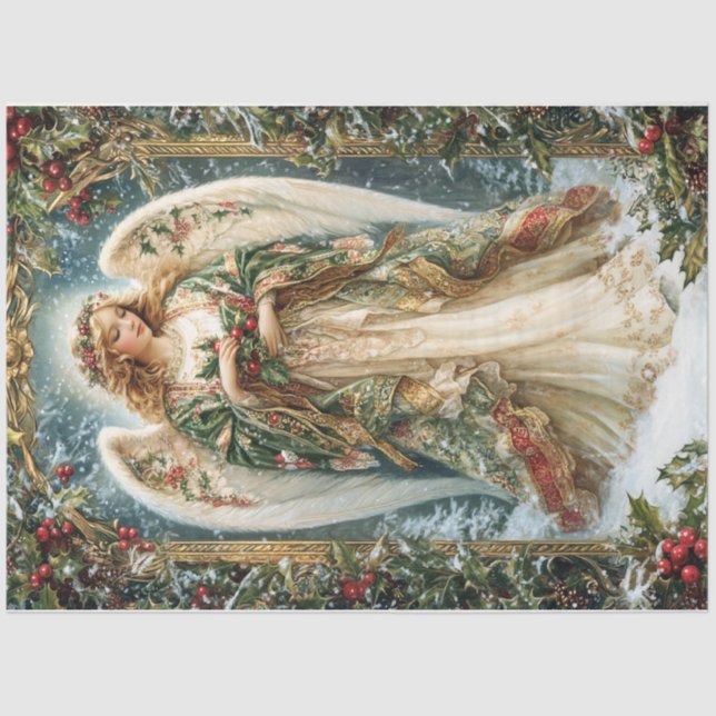 Papier Mousseline Angel de Noël complexe (Recto)