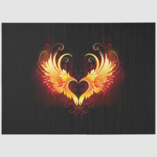Papier Mousseline Angel Fire Heart with Wings