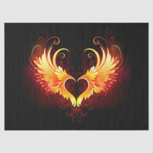Papier Mousseline Angel Fire Heart with Wings