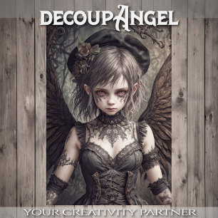 Papier Mousseline Angel gothique : Andymik - Découpage -