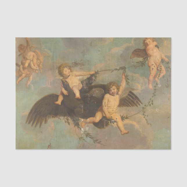 Papier Mousseline Angel Perdu Cherub Art, Angel Art, Découpage (Recto)