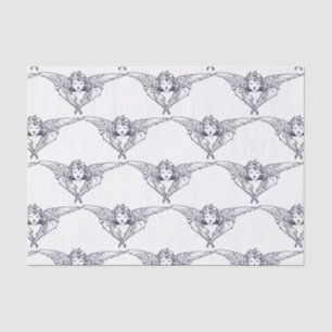 PAPIER MOUSSELINE ANGELS EN BLEUS ET BLANC