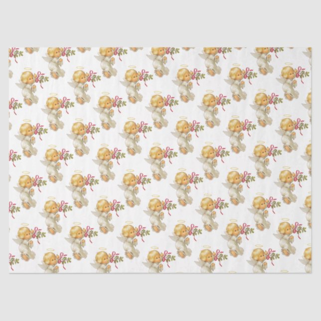 Papier Mousseline Anges de Noël (Recto)