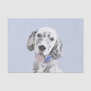 Papier Mousseline Anglais Setter Blue Belton Peinture Chien Art
