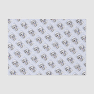 Papier Mousseline Anglais Setter Blue Belton Peinture Chien Art