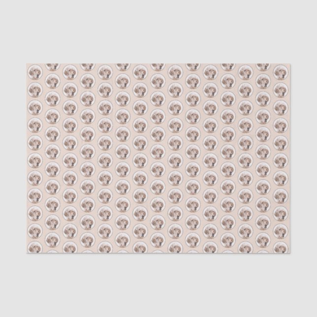 Papier Mousseline Anglais Setter Orange Belton Peinture Chien Art (Recto)