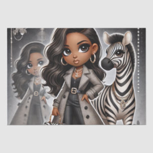 Papier Mousseline Animal Kingdom Couture Zebra